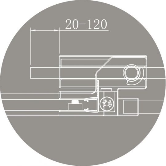 Душевой уголок CEZARES SLIDER-A-2-80/90-C схема 19