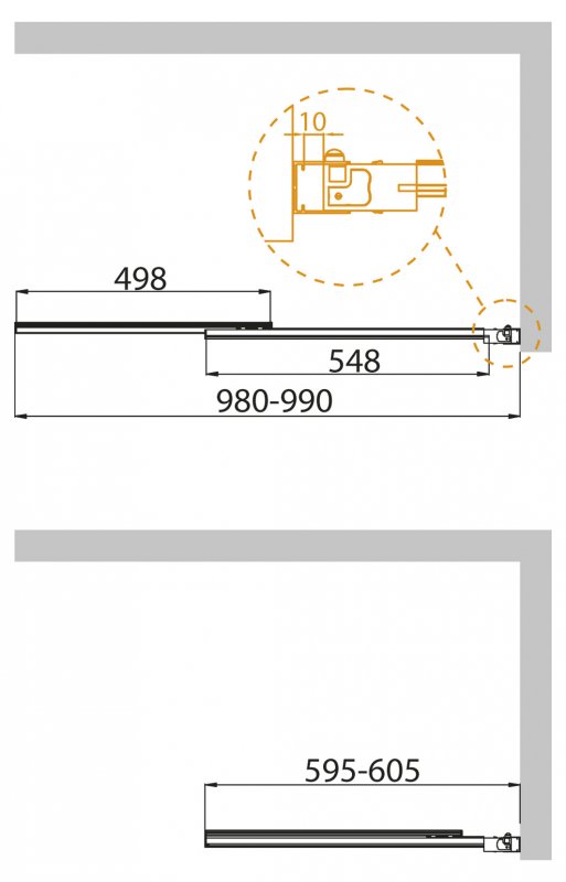 Шторка на ванну CEZARES SLIDER-VF-11-100/150-C-Cr ФОТО