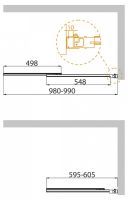 Шторка на ванну CEZARES SLIDER-VF-11-100/150-C-Cr схема 3