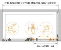 Душевая дверь для проема CEZARES STYLUS-O-M-BF-1-150-C-Cr схема 8