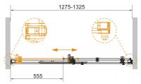 Душевая дверь для проема CEZARES STYLUS-SOFT-BF-1-130-C-Cr схема 2