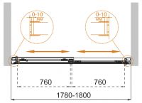 Шторка на ванну CEZARES TANDEM-SOFT-VF-2-180/145 схема 4