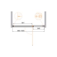 Душевая дверь в проем CEZARES URBAN-B-12-100-C схема 2