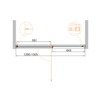 Душевая дверь в проем CEZARES URBAN-B-12-130-C схема 10