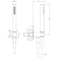 Набор для душа Gessi Origini 63329031 хром схема 2