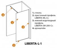 Душевая перегородка CEZARES LIBERTA-L-1-80-120-C схема 3