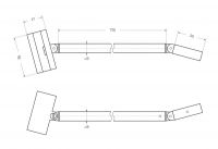 Душевая перегородка Walk-in 115 см CEZARES LIBERTA-L-1-TB-115-C схема 7