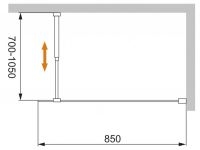 Душевая перегородка CEZARES LIBERTA-L-1-85-C схема 2