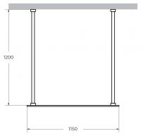 Душевая перегородка 115 см CEZARES LIBERTA-L-2-115-120-C схема 3