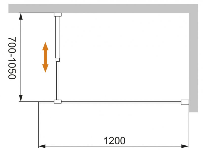 Душевая перегородка CEZARES LIBERTA-L-1-120-C схема 2