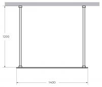 Душевая перегородка CEZARES LIBERTA-L-2-140-120-C схема 7