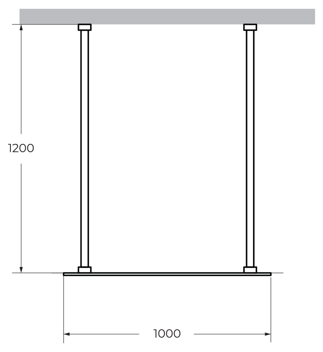 Душевая перегородка CEZARES LIBERTA-L-2-100-120 схема 4