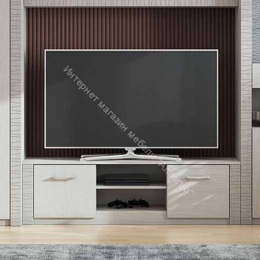 Тумба для телевидеоаппаратуры 1600 Серия №4 Гамма 20 Ясень Анкор светлый/Сандал светлый