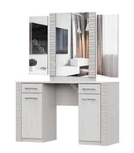 Зеркало для стола туалетного Серия №4 Гамма 20 Ясень анкор светлый/ Сандал светлый