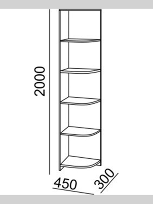 Остин М9 Стеллаж торцевой