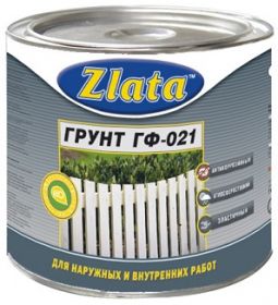 Грунт Zlata ГФ-021 2.6кг Белый для Внутренних и Наружных Работ.
