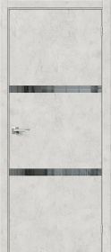 Межкомнатная Дверь с Экошпоном Bravo Браво-2.55 Look Art / Mirox Grey 600x2000мм (Полотно+Коробка+5 Наличников) / Браво.