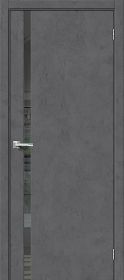 Межкомнатная Дверь с Экошпоном Bravo Браво-1.55 Slate Art / Mirox Grey 600x2000мм (Полотно 1шт) / Браво.