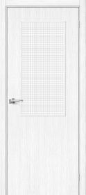 Межкомнатная Дверь с Экошпоном Bravo Браво-7 Snow Melinga / Wired Glass 12,5 800x2000мм (Полотно+Коробка+5 Наличников) / Браво.