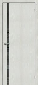 Межкомнатная Дверь с Экошпоном Bravo Браво-1.55 Bianco Veralinga / Mirox Grey 700x2000мм (Полотно 1шт) / Браво.