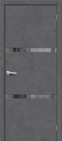 Межкомнатная Дверь с Экошпоном Bravo Браво-2.55 Slate Art / Mirox Grey 900x2000мм (Полотно+Коробка+5 Наличников) / Браво.