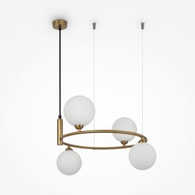 Светильник Подвесной Maytoni Ring MOD013PL-04BS1 Золото, Белый.