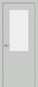 Межкомнатная Дверь Винил Bravo Браво-7 Grey Pro / Wired Glass 12,5 700x2000мм (Полотно 1шт) / Браво.