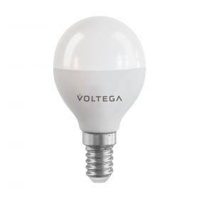 Лампа Диммируемая Светодиодная Voltega WI-FI E14 5W 2700K VG 2428 Белая, Пластик, Шар Матовый / Вольтега.