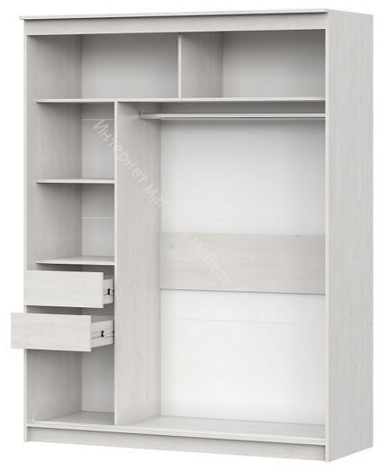 Шкаф-купе №25 (1,7 м) Грей Сосна Санторини Светлая/Графит/Железная руда