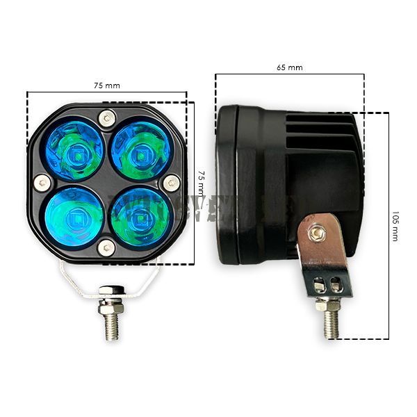 Светодиодная фара AS4B-40W SPOT Blue дальнего света