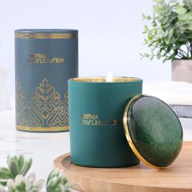 Свеча ароматическая в стакане "Aroma collection", 260 г, белый чай, в тубусе