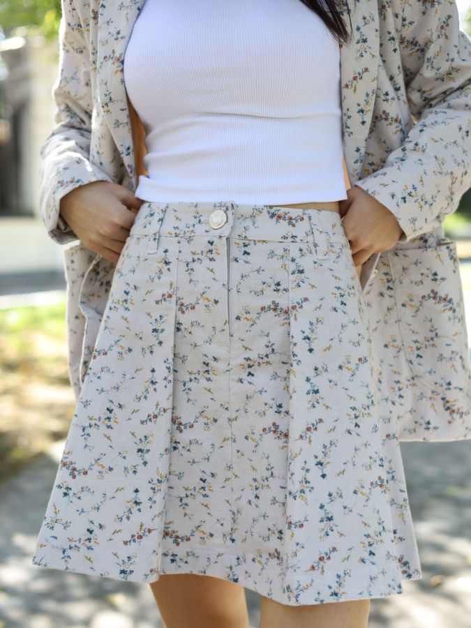 Юбка в складку Сухоцветы