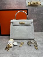 Сумка HERMES KELLY Crocodile 28 см золото