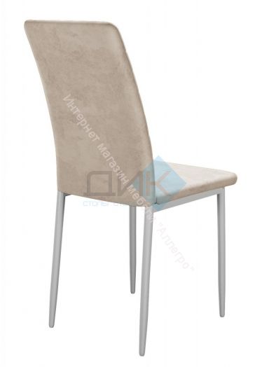 Стул DikLine ТЕКС каркас белый/ткань микровелюр B03 BEIGE