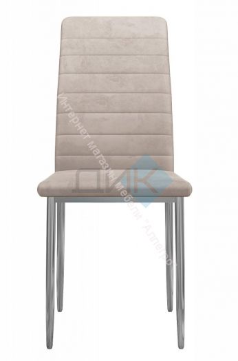 Стул DikLine ТЕКС каркас хром/ткань микровелюр B03 BEIGE