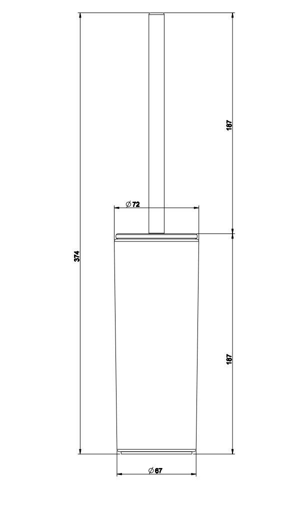 Щётка для унитаза Gessi Riflessi 37343 схема 2