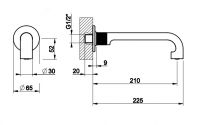 Излив настенный Gessi Inciso 58100 схема 2