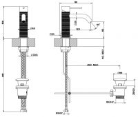 Смеситель для раковины Gessi Trame 54301 схема 2