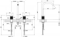 Gessi Trame смеситель для раковины 54311 схема 6