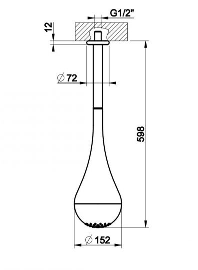 Тропический душ Gessi Goccia 33752 15,2х15,2 ФОТО