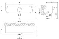 Gessi Goccia смеситель для душа 33631 схема 3