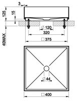 Раковина Gessi 316 54605 40х40 схема 2