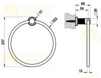 Gessi Inciso Кольцо для полотенец 58509 схема 13