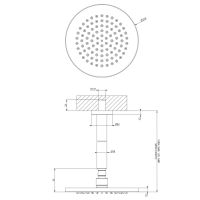 Тропический душ поворотный Gessi Minimalistic Shower 54153 схема 2