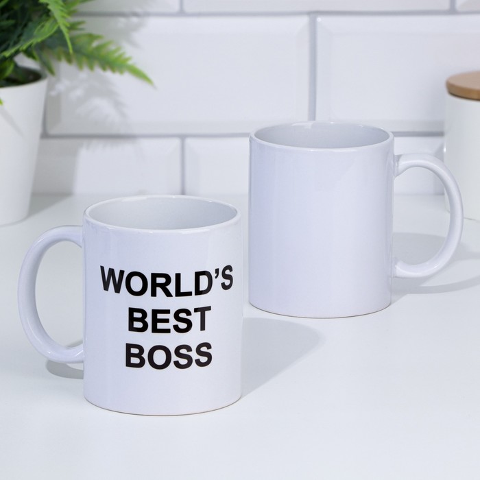 Кружка сублимация "WORLD'S BEST BOSS", c нанесением