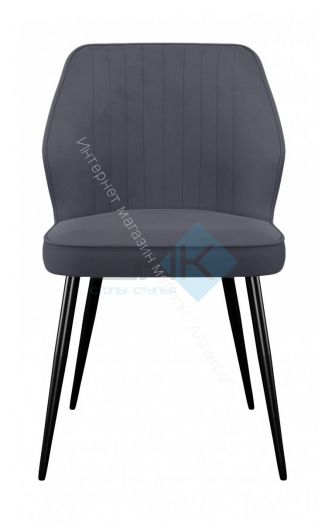 Стул DikLine 222М микровелюр B28 ANTRACITE, ножки черные