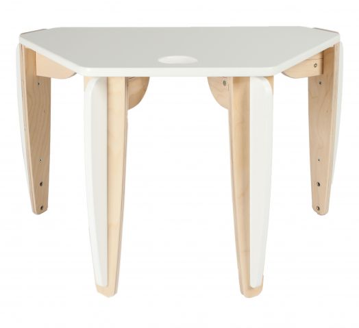 Стол растущий, штабелируемый "Эдди" Трапеция индивидуальная на 1 место  (Белый)