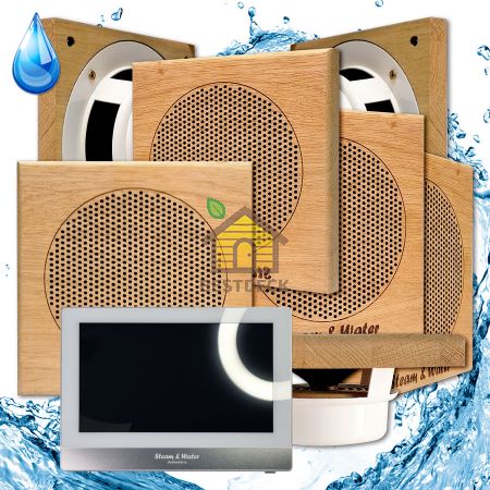 Комплект домашней акустической системы с караоке-усилителем Steam & Water SOUND SAUNA S7