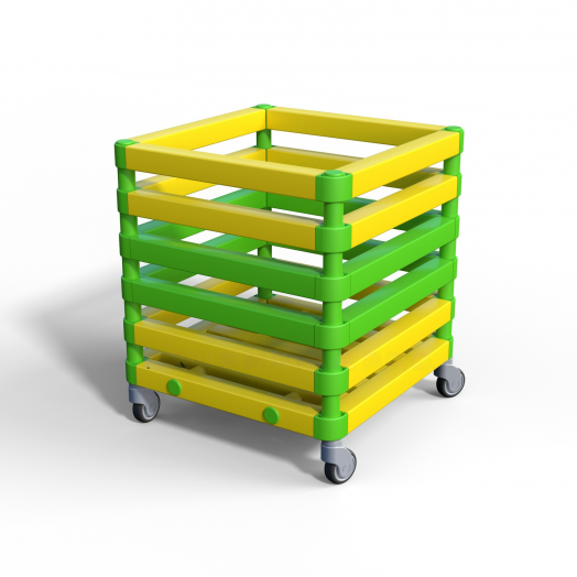 Корзина для инвентаря пластиковая в бассейн 570x570x600 мм