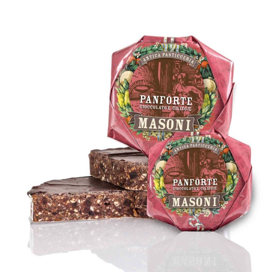 Панфорте Вишня и шоколад Masoni, 450 г; Panforte Cioccolato e ciliegie 450 g